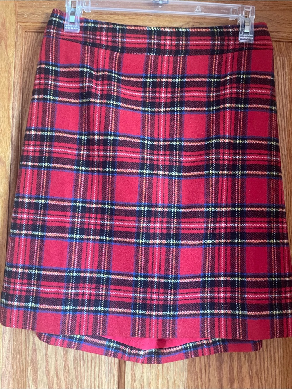 J. Crew Red Plaid A-Line Skirt